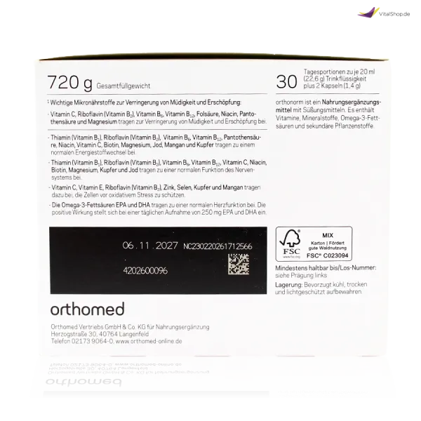 orthonorm - Trinkfläschchen - 30 Tagesportionen
